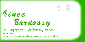 vince bardossy business card